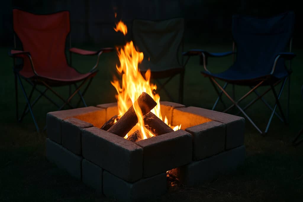 camping birthday campfire