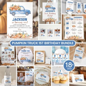 Pumpkin Truck Birthday Party Bundle
