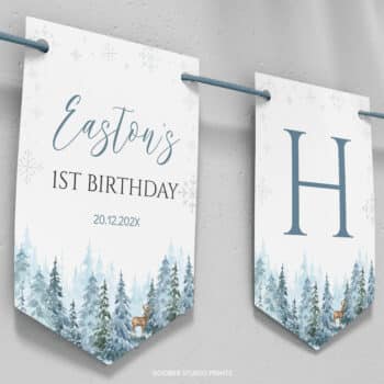 Winter Onederland Birthday Banner
