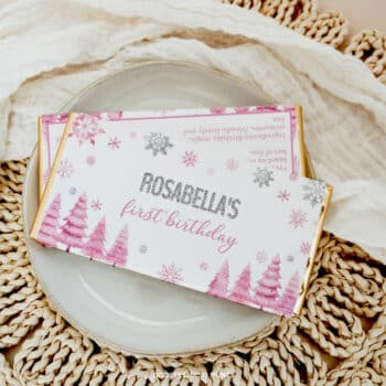 Winter Birthday Chocolate Bar Wrappers