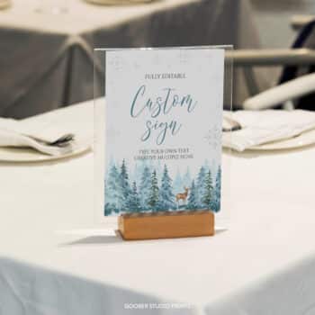 Winter Birthday Custom Sign