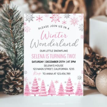 Winter Wonderland Birthday Invitation