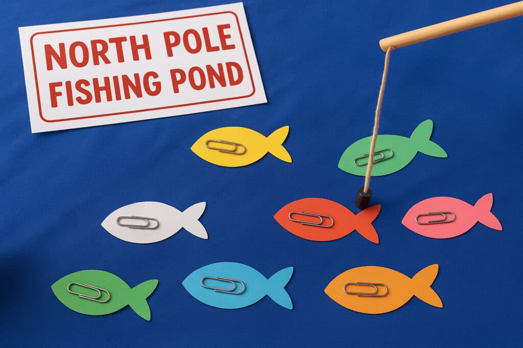 fishing activity christmas party game
