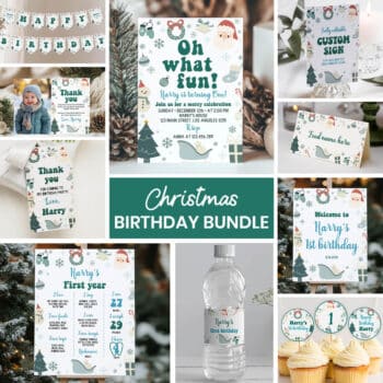 Christmas Winter Birthday Invitation Bundle