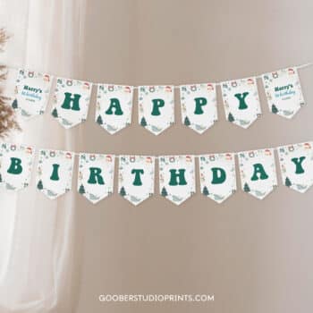 Christmas Winter Birthday Banner