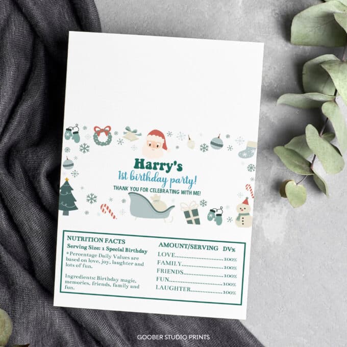 Christmas Winter Birthday Chocolate Bar Wrappers - Image 3