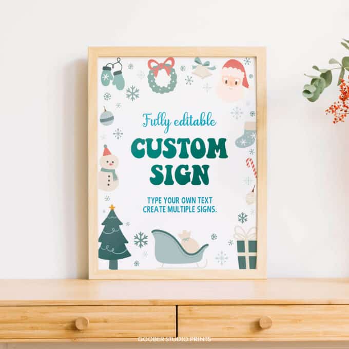 Christmas Winter Birthday Custom Sign - Image 4