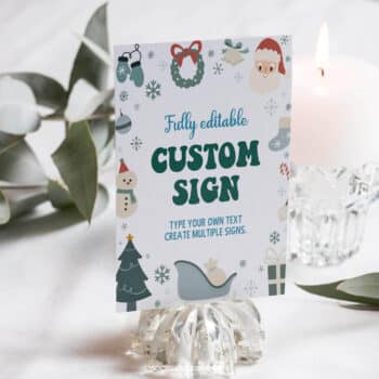 Christmas Winter Birthday Custom Sign