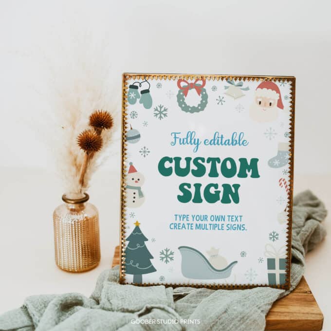 Christmas Winter Birthday Custom Sign - Image 2