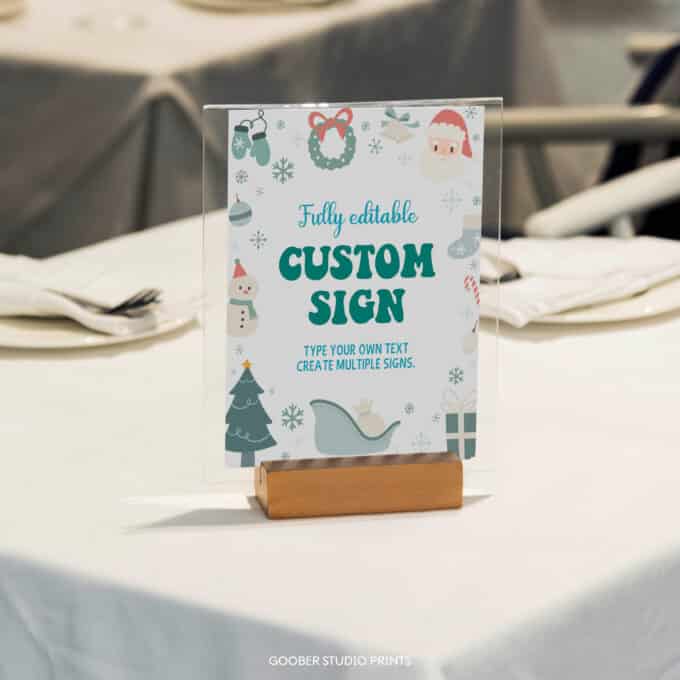 Christmas Winter Birthday Custom Sign - Image 3