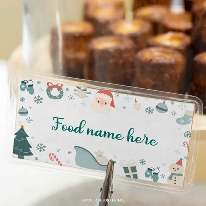 Christmas Winter Birthday Food Tent Cards - Image 2