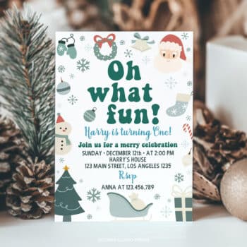 Christmas Winter Birthday Invitation