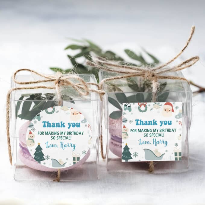 Christmas Winter Birthday Thank You Favor Tag - Image 8