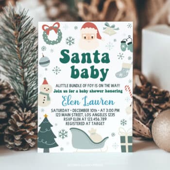 Christmas Winter Baby Shower Invitation