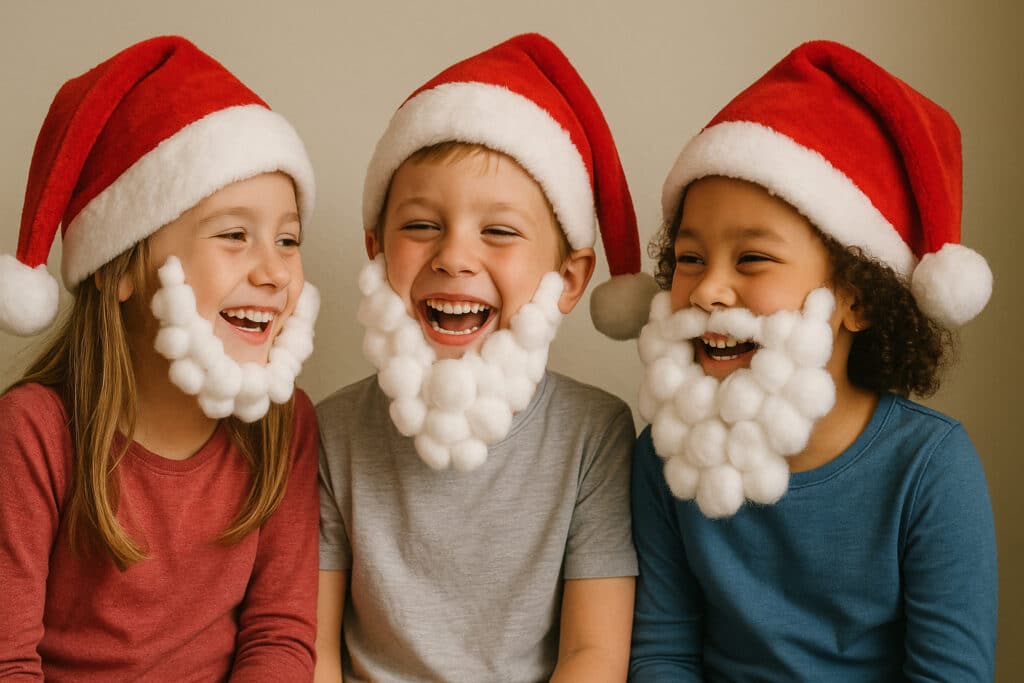 santa beard race christams party game