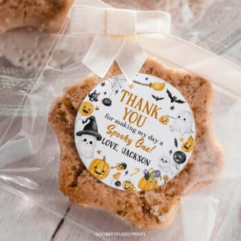 Halloween Birthday Party Thank You Favor Tag