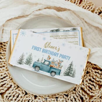 Winter Birthday Chocolate Bar Wrappers