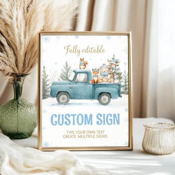 Winter Birthday Custom Sign