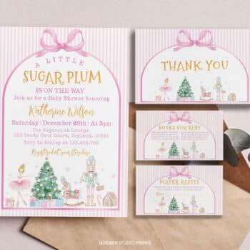 Nutcracker Baby Shower Invitation Set