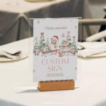 Winter Onederland Birthday Custom Sign