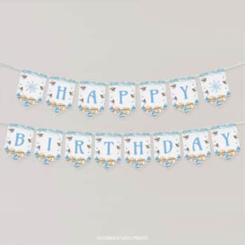 Winter Fairy Birthday Banner