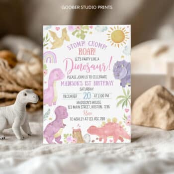 Dinosaur Birthday Party Invitation