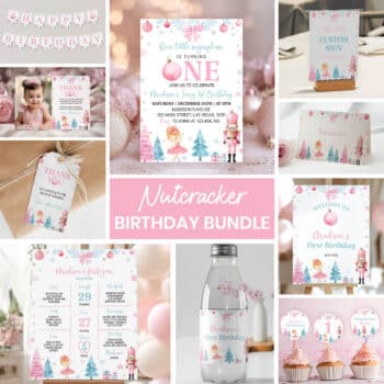 Nutcracker Winter Birthday Invitation Bundle