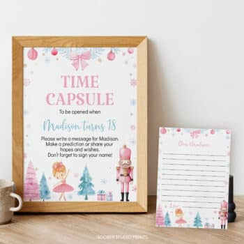 Nutcracker Birthday Time Capsule Sign & Card