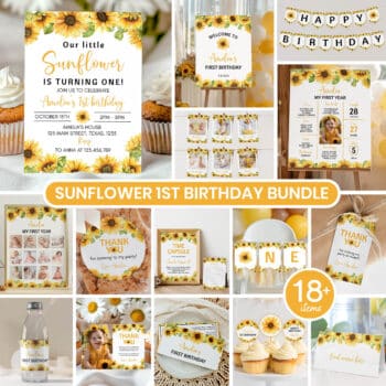 Sunflower Birthday Party Bundle