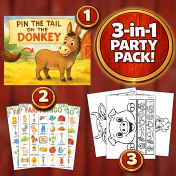 Farm Birthday Party Games Printable Pack