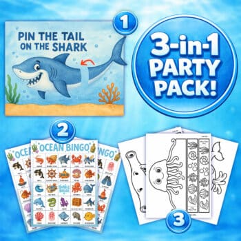 Ocean Birthday Party Games Printable Pack