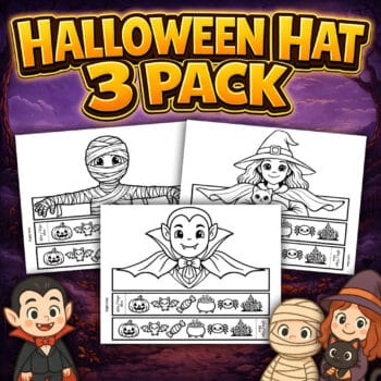 Halloween Party Hats Printable Craft Activity
